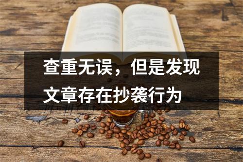 查重无误，但是发现文章存在抄袭行为